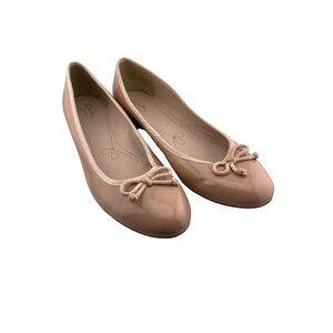 Clarks Women's Beige Patent Ballet Flats